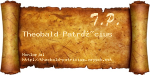 Theobald Patrícius névjegykártya
